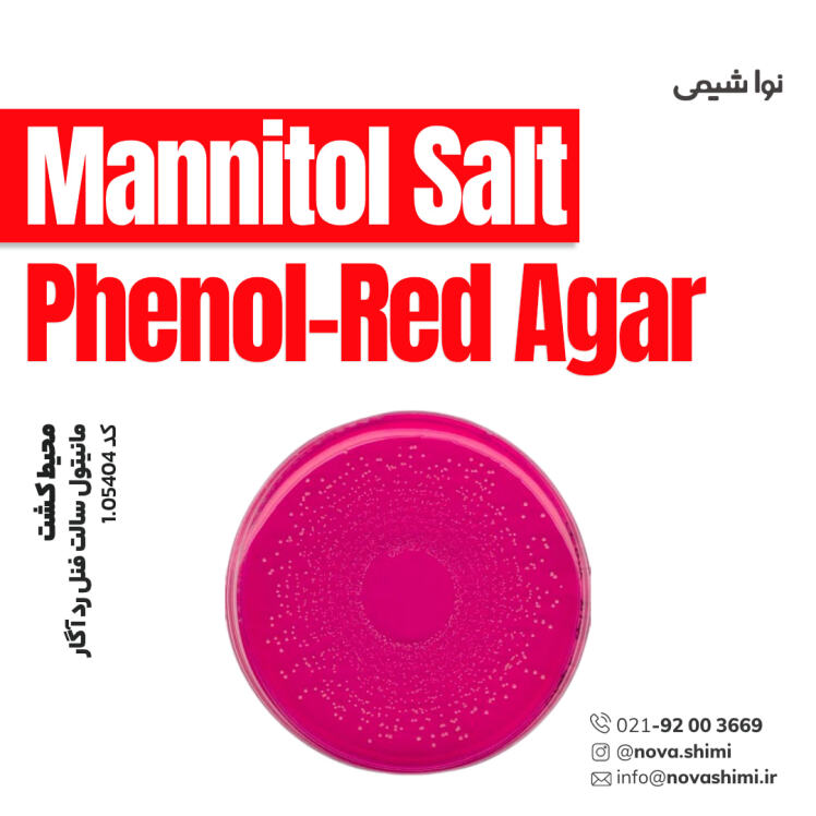 محیط کشت مانیتول سالت فنل رد آگار (MSA) (Mannitol Salt Phenol-Red Agar)