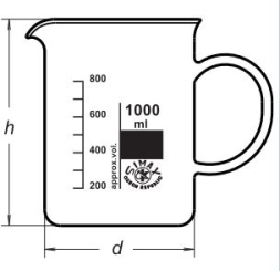 Zimax brand laboratory Bescher map with handles