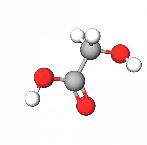 ساختار مولکولی گلیکولیک اسید آزمایشگاهی