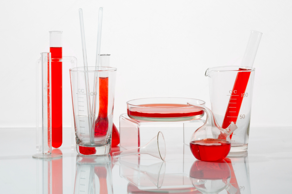 Classified and non-classified laboratory glassware including tri-dishes, laboratory tubes, funnels and...