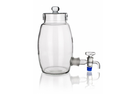 Laboratory glass barrel with lid from Zimax brand