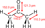 Chemical formula of acetone