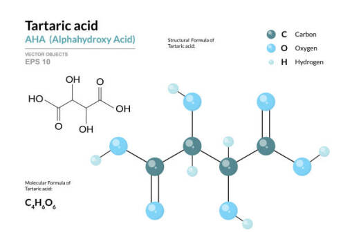 توضیح ساختار مولکولی تارتاریک اسید 