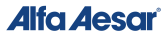 The logo of the ALFA AESAR brand, which is currently located in Massachusetts, USA, and is one of the largest manufacturers of research chemical products.