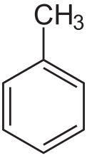 Chemical formula of toluene