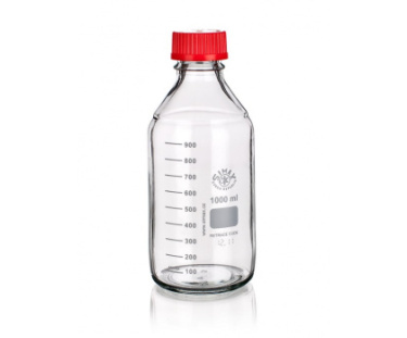 Zemax GL45 laboratory bottle with red PBT cap