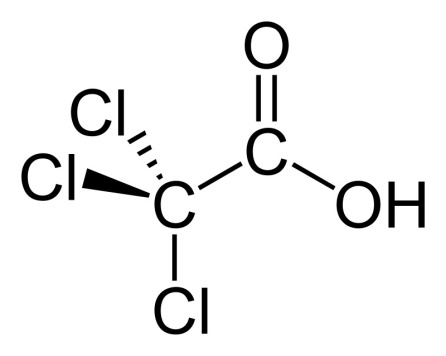 فرمول شیمیایی تری کلرو استیک اسید آزمایشگاهی 
