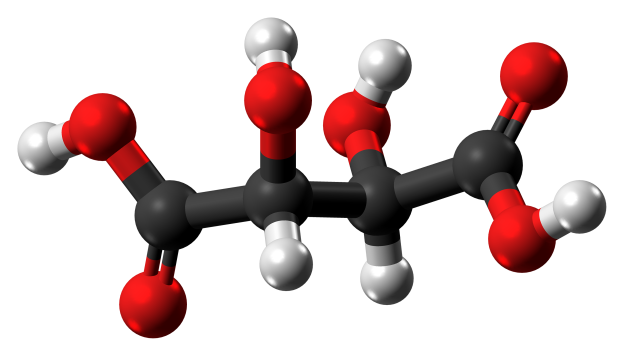 ساختار شیمیایی اسید تارتاریک 