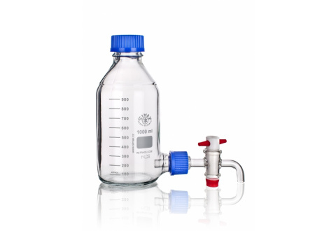 Laboratory milk bottle with screw cap